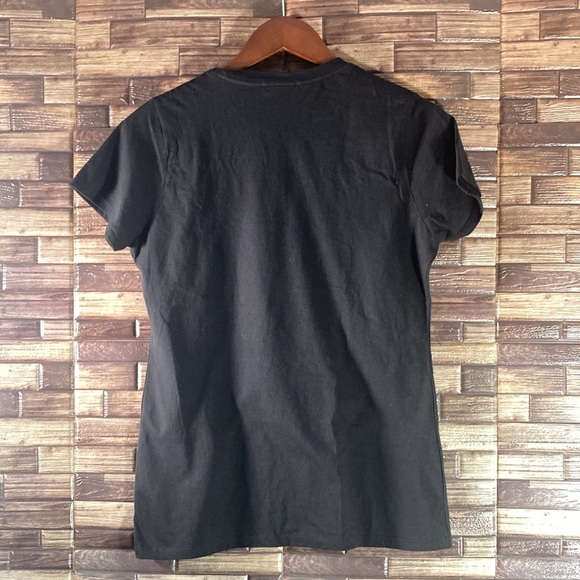 NWT Womens Port & Company Retro Style Taylor Black Small Tee - Picture 4 of 8